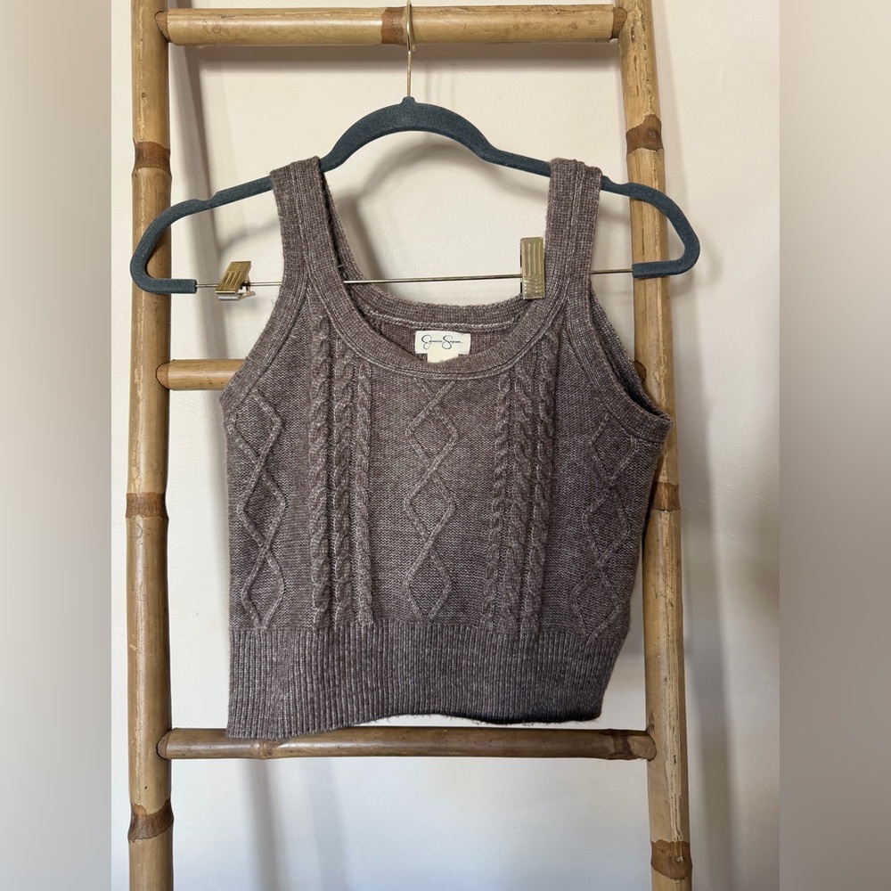 Jessica Simpson Brown Knit Tank Top